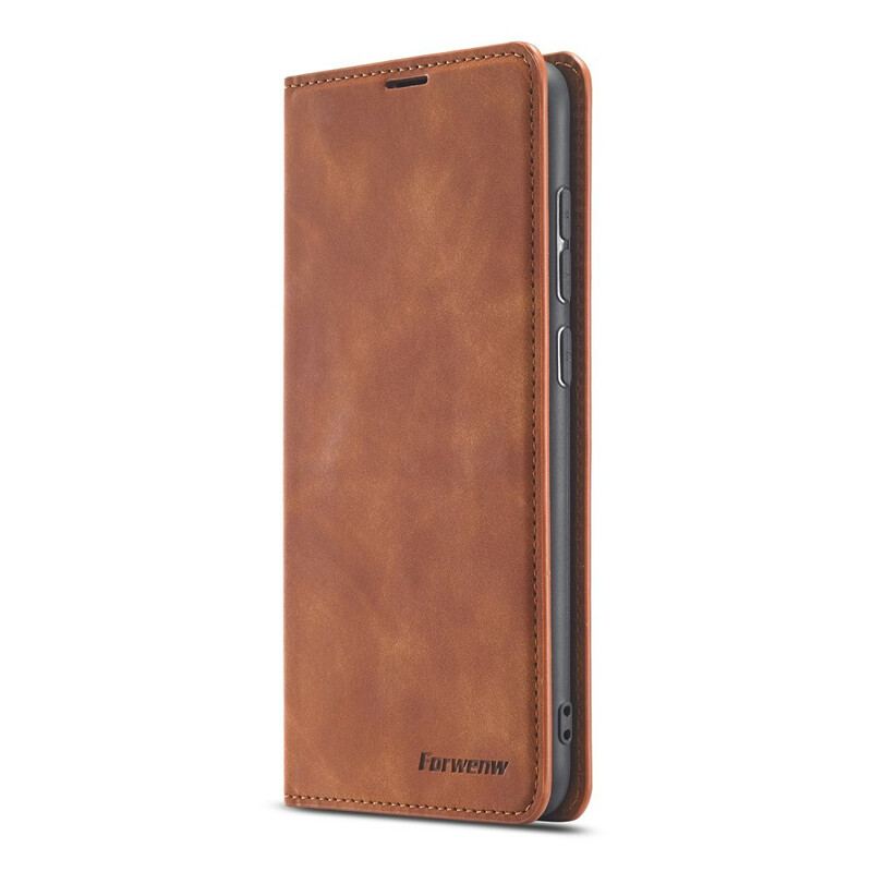 Flip Cover Xiaomi Redmi Note 9 Effet Cuir FORWENW