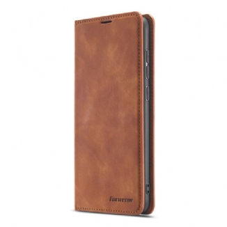 Flip Cover Xiaomi Redmi Note 9 Effet Cuir FORWENW