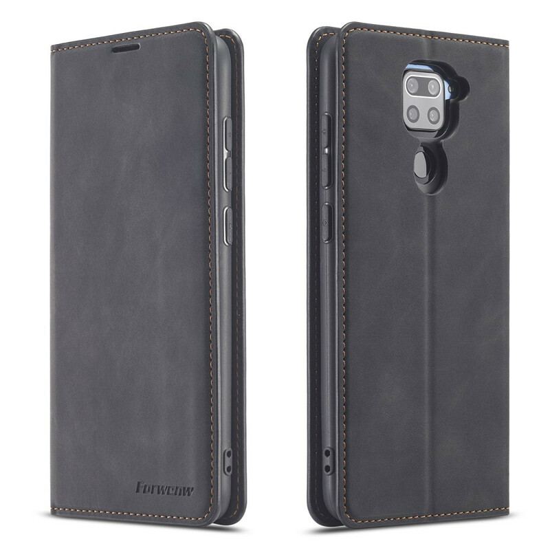 Flip Cover Xiaomi Redmi Note 9 Effet Cuir FORWENW