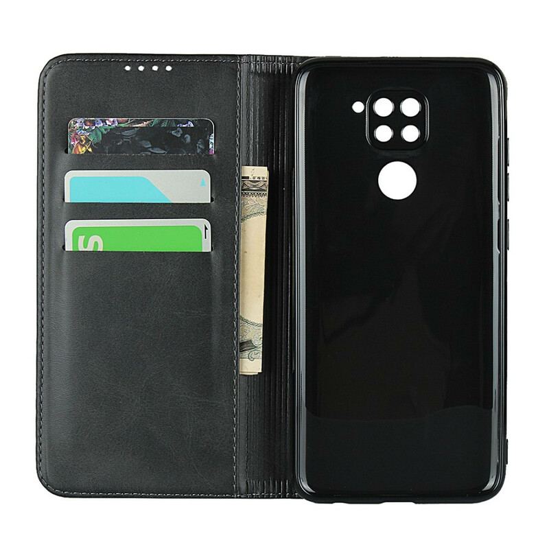 Flip Cover Xiaomi Redmi Note 9 Premium Simili Cuir Coutures