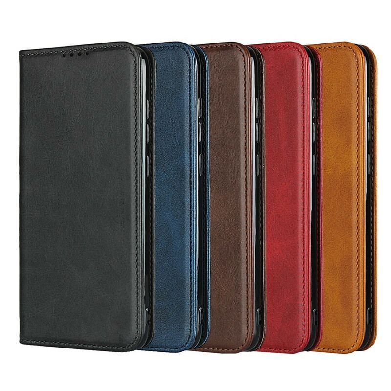 Flip Cover Xiaomi Redmi Note 9 Premium Simili Cuir Coutures