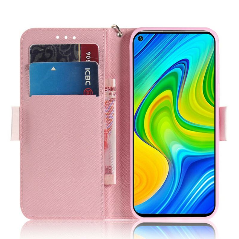 Housse Xiaomi Redmi Note 9 Amis Chats à Lanière