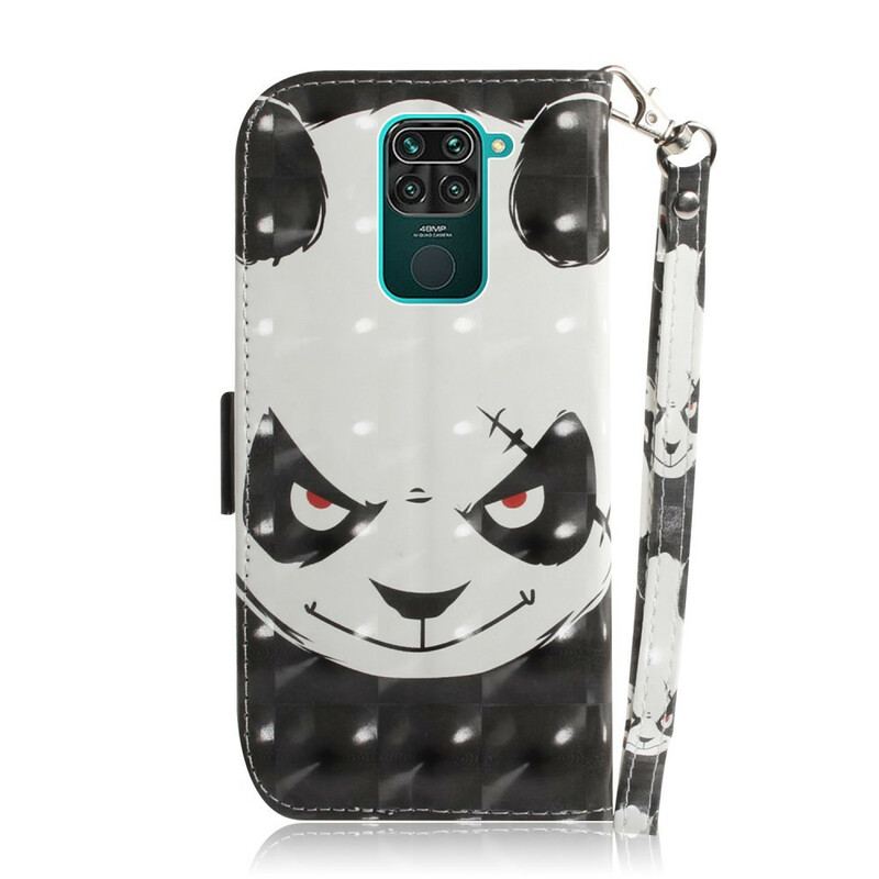 Housse Xiaomi Redmi Note 9 Angry Panda à Lanière