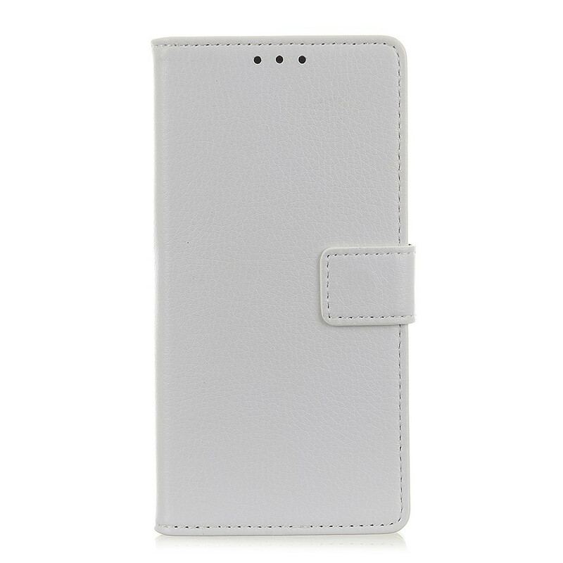 Housse Xiaomi Redmi Note 9 Effet Cuir Litchi Coutures