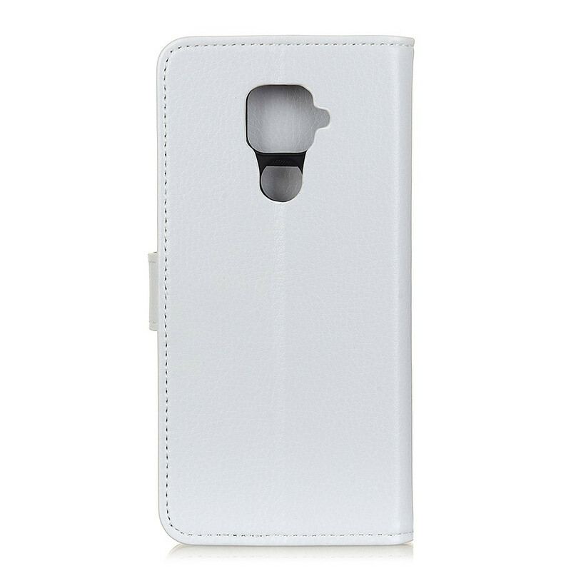 Housse Xiaomi Redmi Note 9 Effet Cuir Litchi Coutures