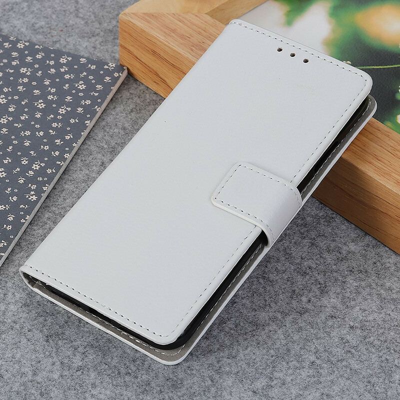 Housse Xiaomi Redmi Note 9 Effet Cuir Litchi Coutures