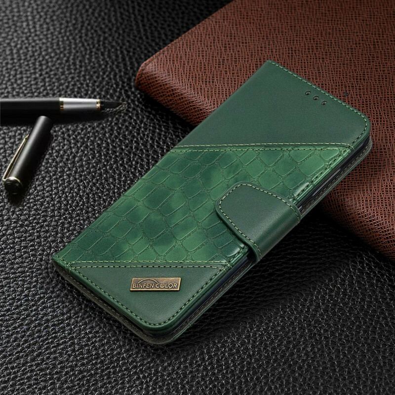 Housse Xiaomi Redmi Note 9 Effet Peau de Crocodile Classique