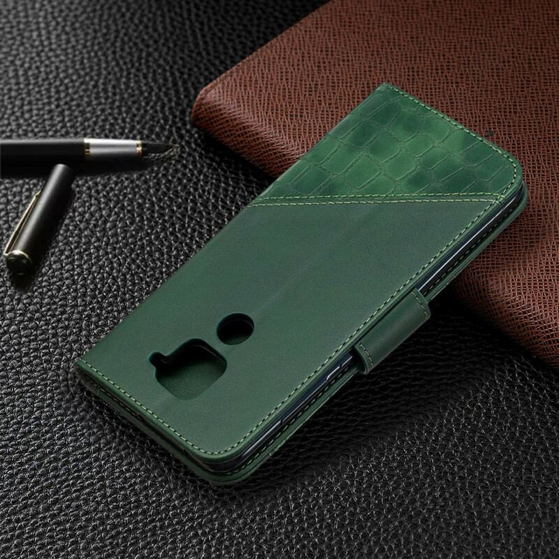 Housse Xiaomi Redmi Note 9 Effet Peau de Crocodile Classique