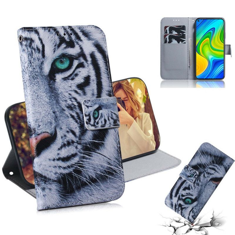 Housse Xiaomi Redmi Note 9 Face de Tigre