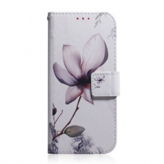 Housse Xiaomi Redmi Note 9 Fleur Vieux Rose
