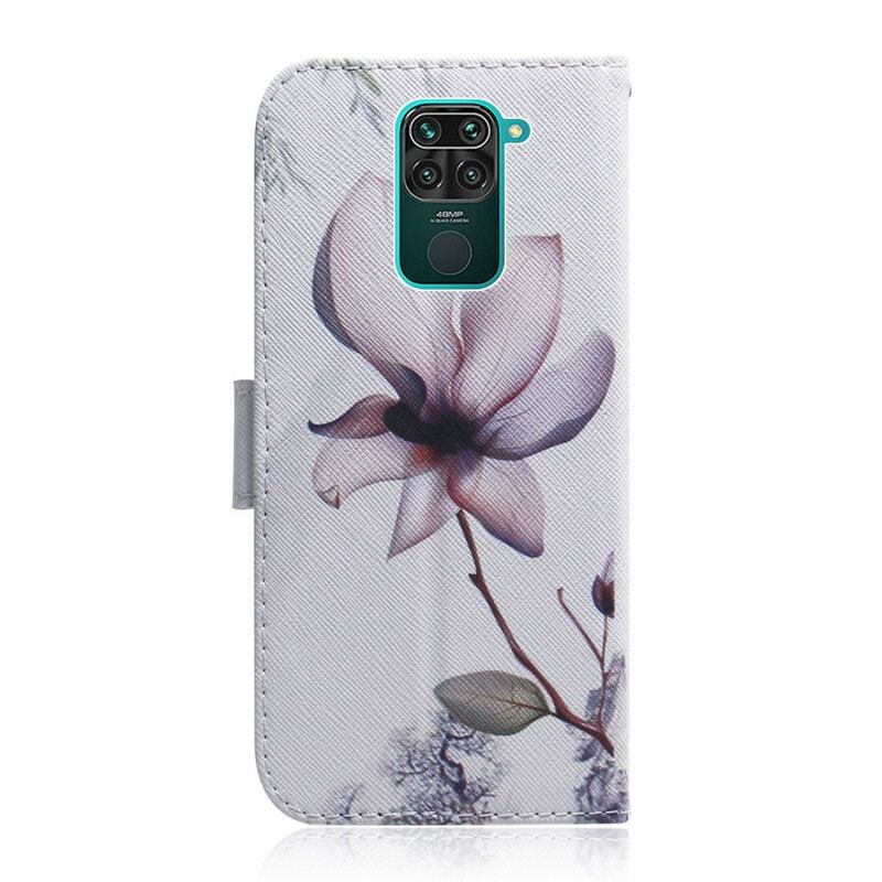 Housse Xiaomi Redmi Note 9 Fleur Vieux Rose