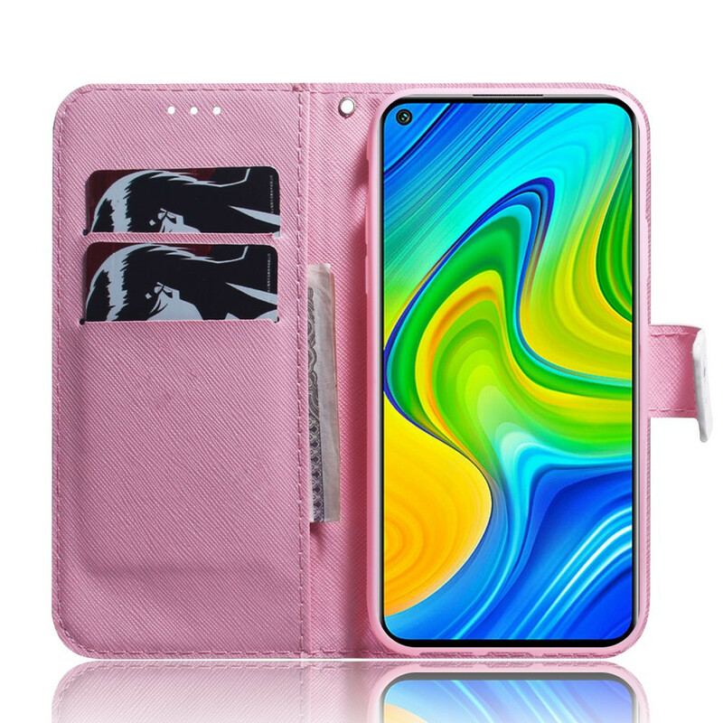 Housse Xiaomi Redmi Note 9 Fleur Vieux Rose