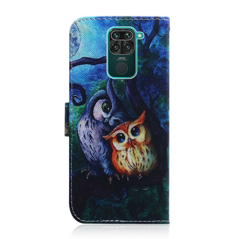 Housse Xiaomi Redmi Note 9 Peinture de Hiboux