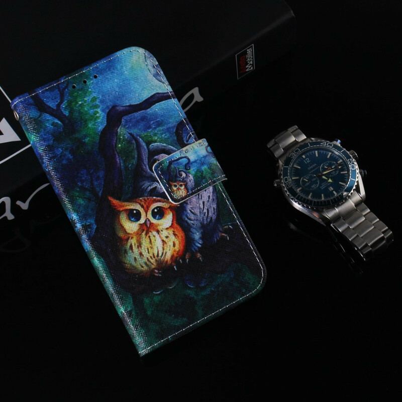 Housse Xiaomi Redmi Note 9 Peinture de Hiboux