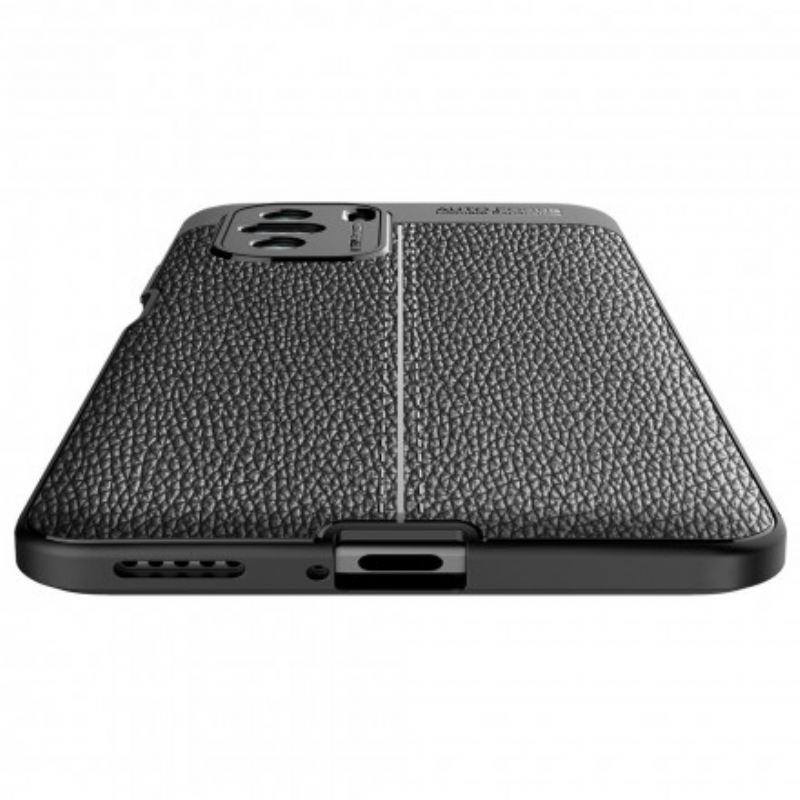 Coque Poco F3 / Xiaomi Mi 11i 5G Effet Cuir Litchi Double line