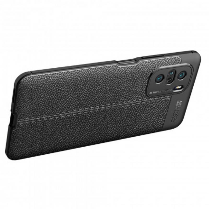 Coque Poco F3 / Xiaomi Mi 11i 5G Effet Cuir Litchi Double line