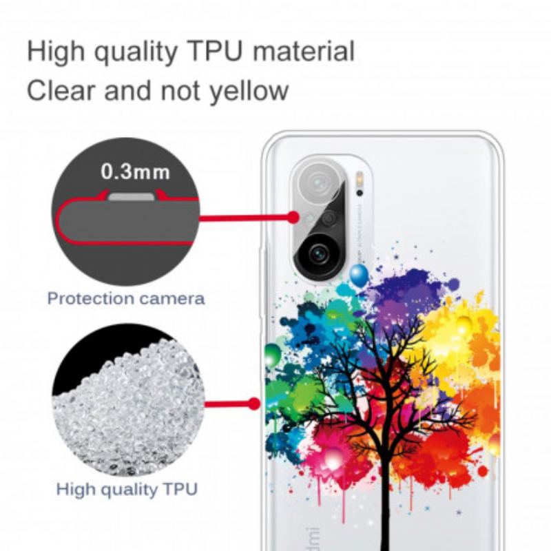 Coque Poco F3 / Xiaomi Mi 11i 5G Transparente Arbre Aquarelle