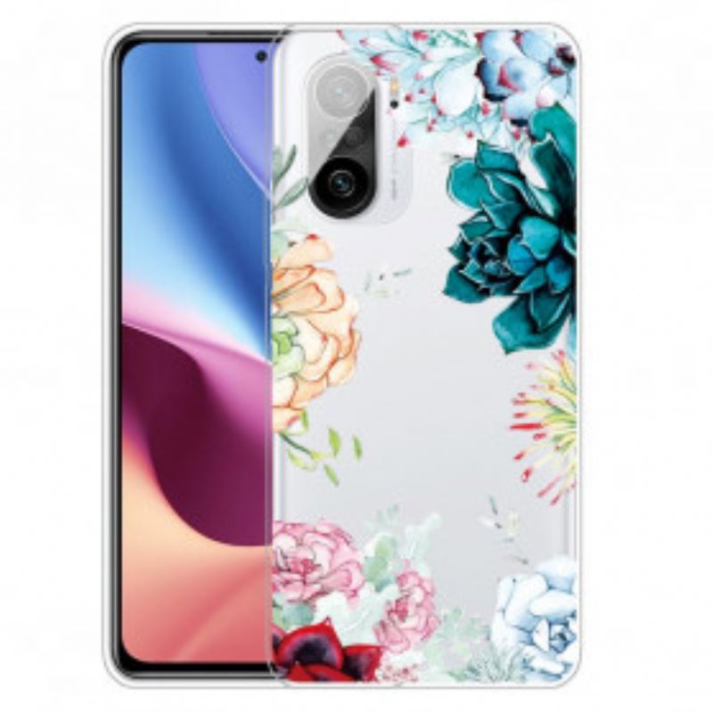 Coque Poco F3 / Xiaomi Mi 11i 5G Transparente Fleurs Aquarelle