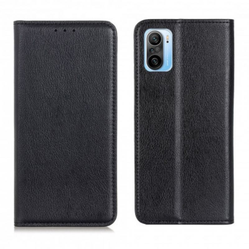 Flip Cover Poco F3 / Xiaomi Mi 11i 5G Cuir Litchi Fendu Premium