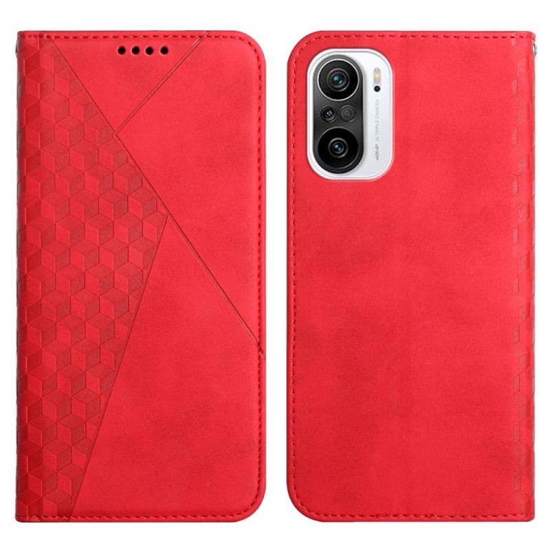 Flip Cover Poco F3 / Xiaomi Mi 11i 5G Effet Cuir Géo