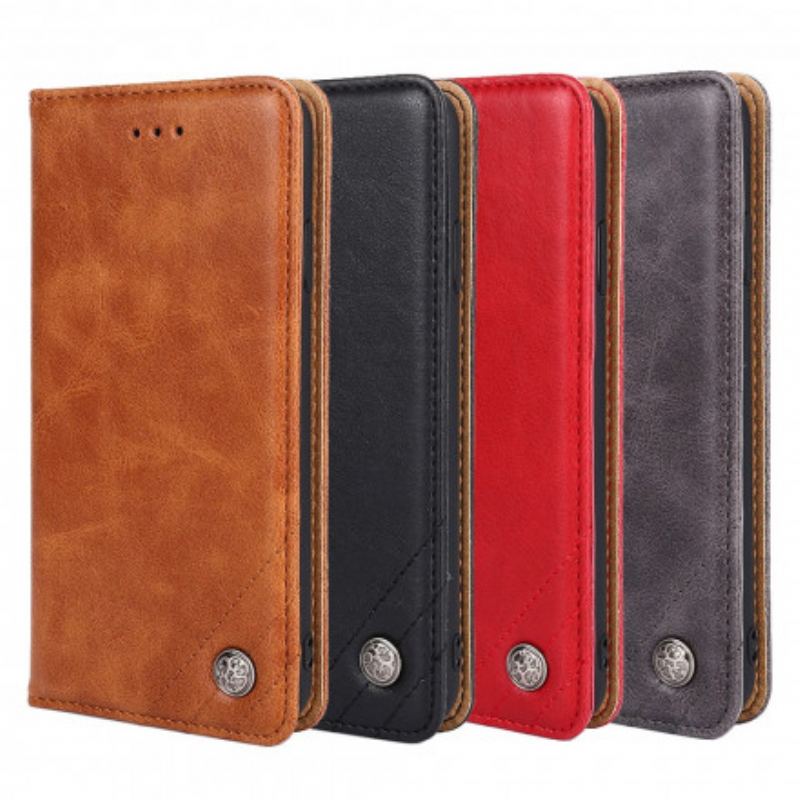 Flip Cover Poco F3 / Xiaomi Mi 11i 5G Style Cuir Rivet