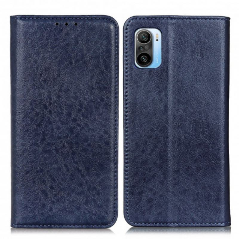 Flip Cover Poco F3 / Xiaomi Mi 11i 5Gv Cuir Fendu Texturé