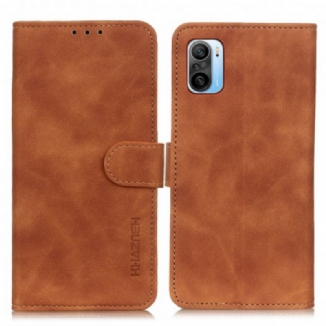 Housse Poco F3 / Xiaomi Mi 11i 5G Effet Cuir Vintage KHAZNEH