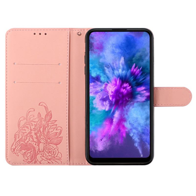 Housse Poco F3 / Xiaomi Mi 11i 5G Tigre Baroque à Lanière