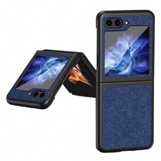 Coque Samsung Galaxy Z Flip 5 Simili Cuir Litchi Classique