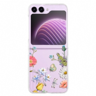 Coque Samsung Galaxy Z Flip 5 Transparente Fleurettes