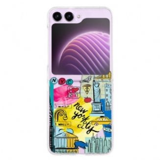 Coque Samsung Galaxy Z Flip 5 Transparente New York