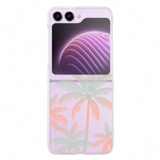 Coque Samsung Galaxy Z Flip 5 Transparente Palmiers