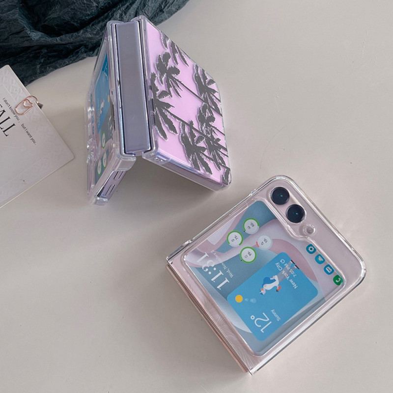 Coque Samsung Galaxy Z Flip 5 Transparente Palmiers