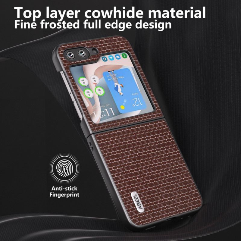 Coque Samsung Galaxy Z Flip 5 Véritable cuir ABEEL