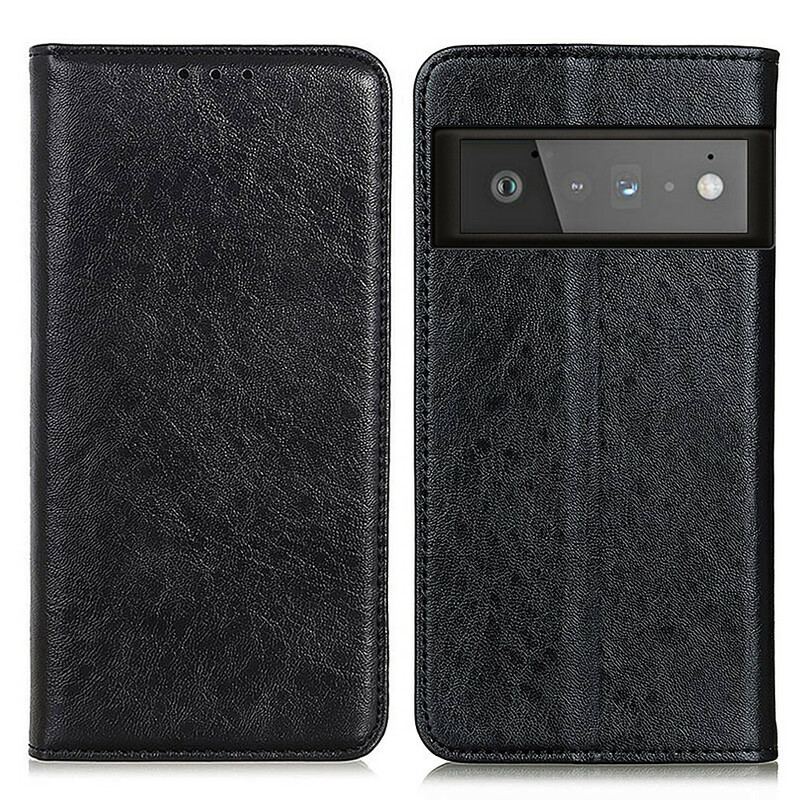 Flip Cover Google Pixel 6 Pro Cuir Fendu Texturé