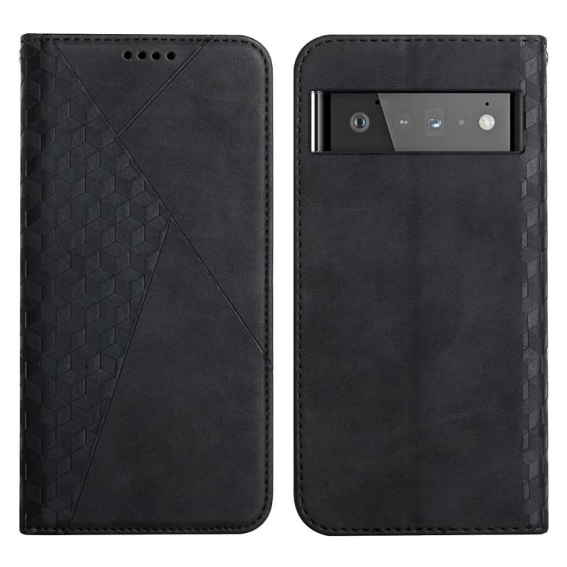 Flip Cover Google Pixel 6 Pro Effet Cuir Géo