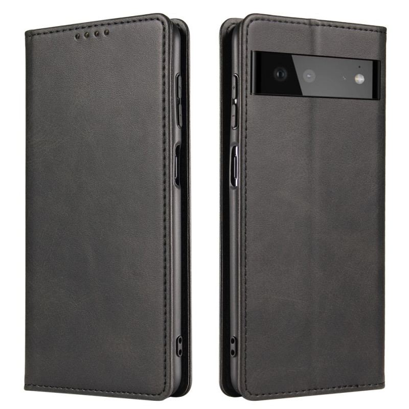 Flip Cover Google Pixel 6 Pro Magnétique Effet Cuir