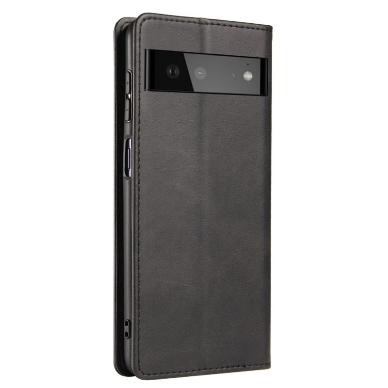 Flip Cover Google Pixel 6 Pro Magnétique Effet Cuir