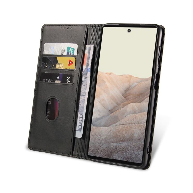 Flip Cover Google Pixel 6 Pro Magnétique Effet Cuir