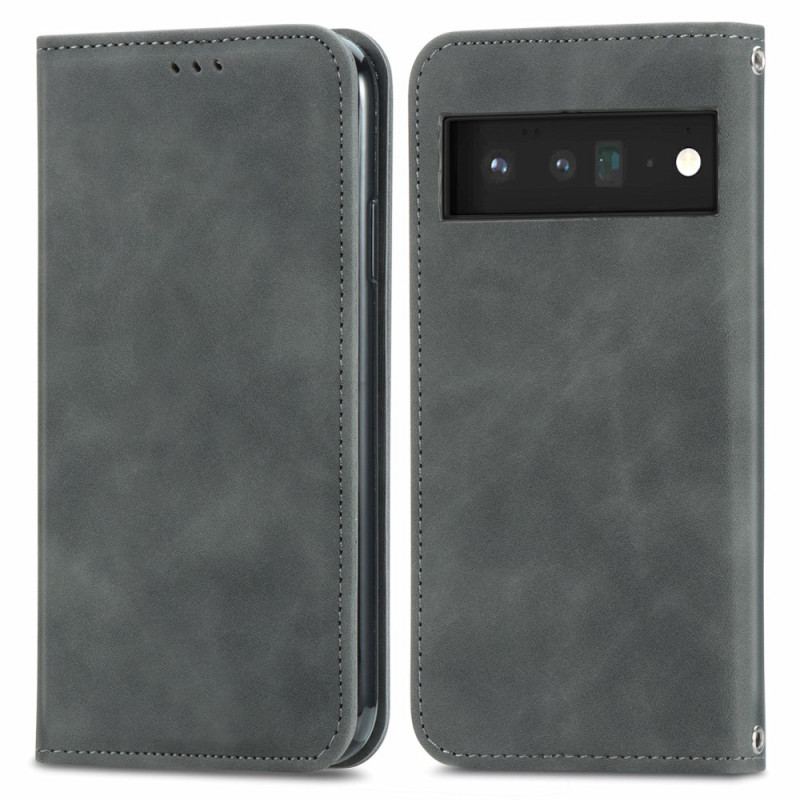 Flip Cover Google Pixel 6 Pro Skin-Touch Design Vintage