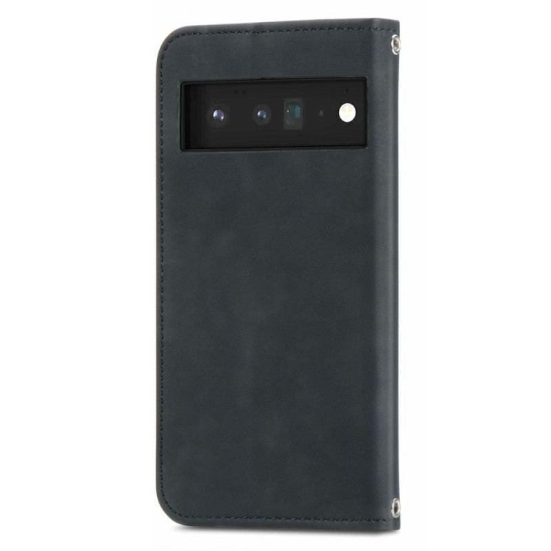 Flip Cover Google Pixel 6 Pro Skin-Touch Design Vintage