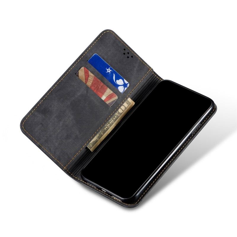 Flip Cover Google Pixel 6 Pro Tissu Jeans