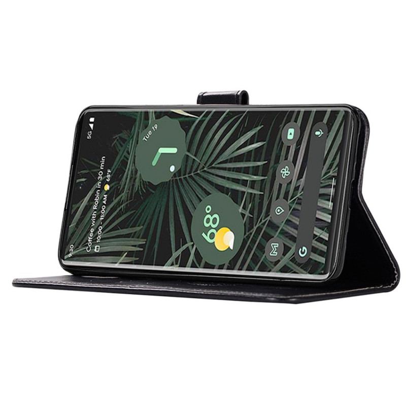 Housse Google Pixel 6 Pro Effet Cuir Attrape Rêves Hibou