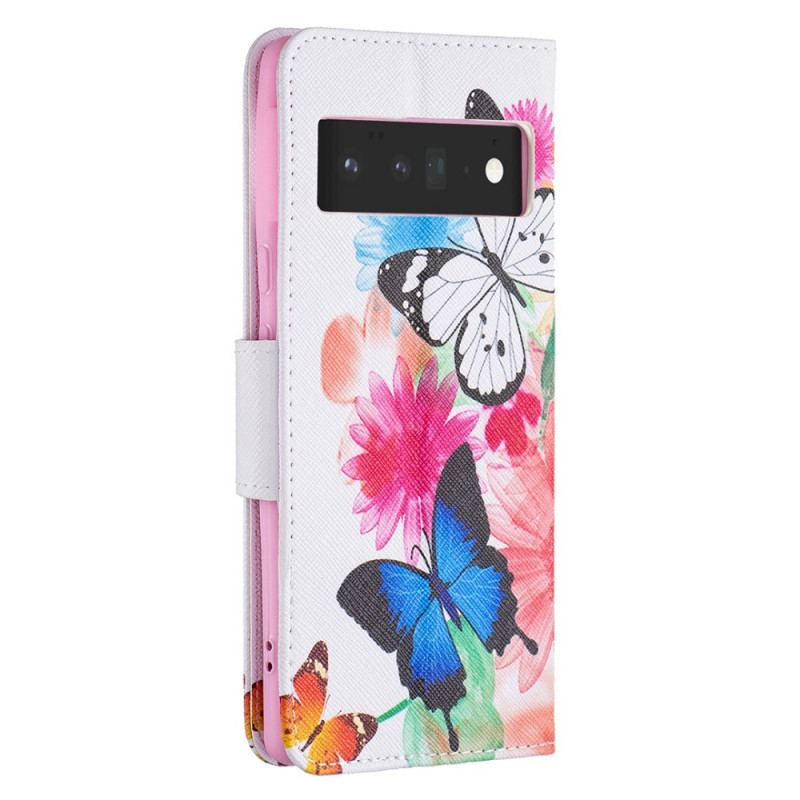 Housse Google Pixel 6 Pro Papillons Peints