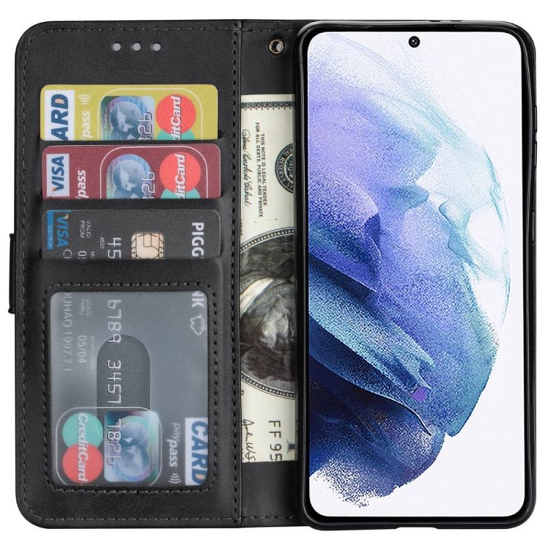 Housse Google Pixel 6 Pro Porte-Monnaie avec Lanière