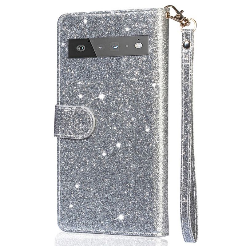 Housse Google Pixel 6 Pro Porte-Monnaie Paillettes