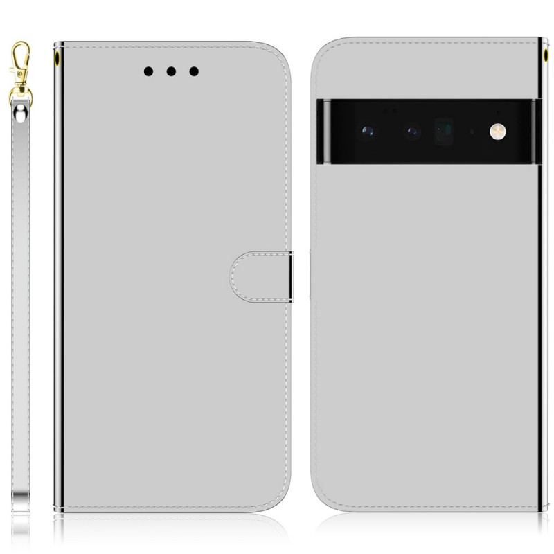 Housse Google Pixel 6 Pro Simili Cuir Couverture Miroir