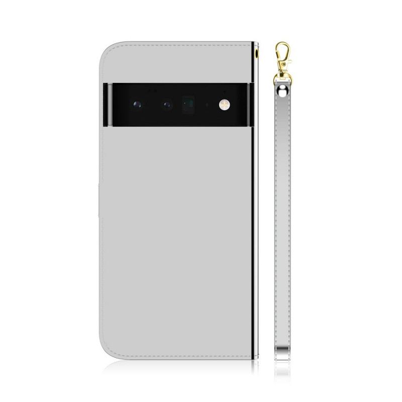 Housse Google Pixel 6 Pro Simili Cuir Couverture Miroir