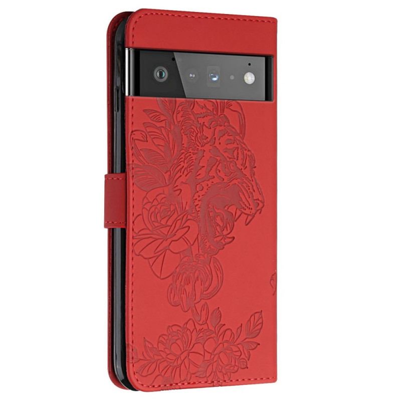 Housse Google Pixel 6 Pro Tigre Baroque et Strass