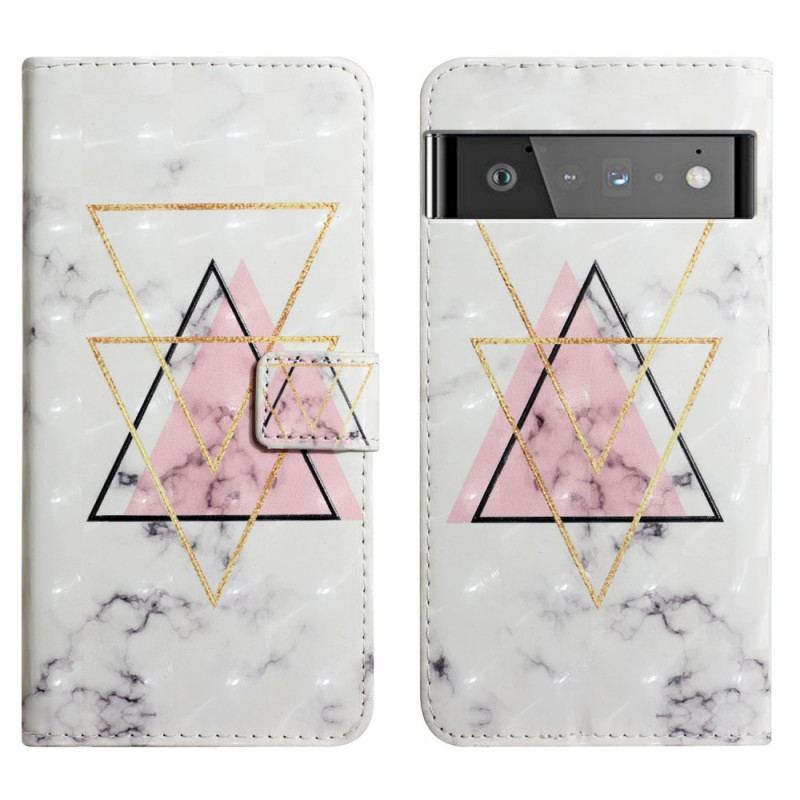 Housse Google Pixel 6 Pro Triangle en paillettes